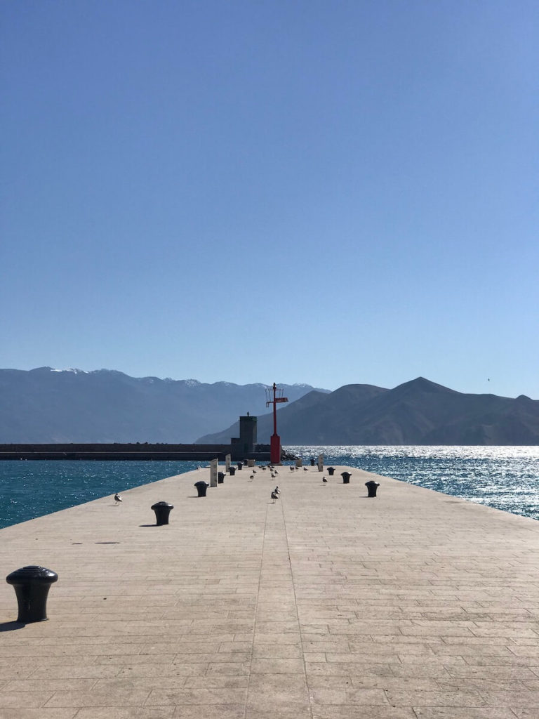 Port in Baška on Island Krk