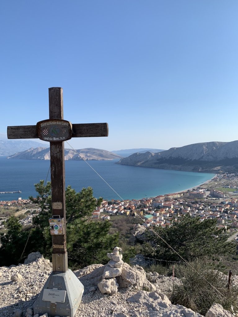 Cross above Baška, Island Krk