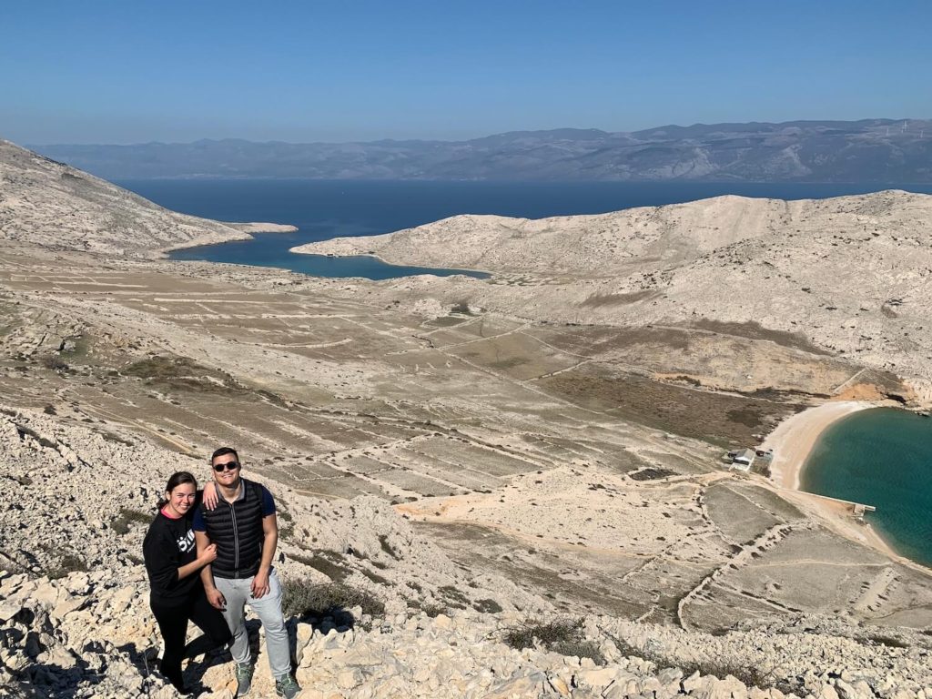 The view of Vela Luka from the hill