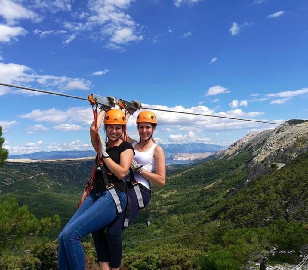 Zip line Edison above Baška