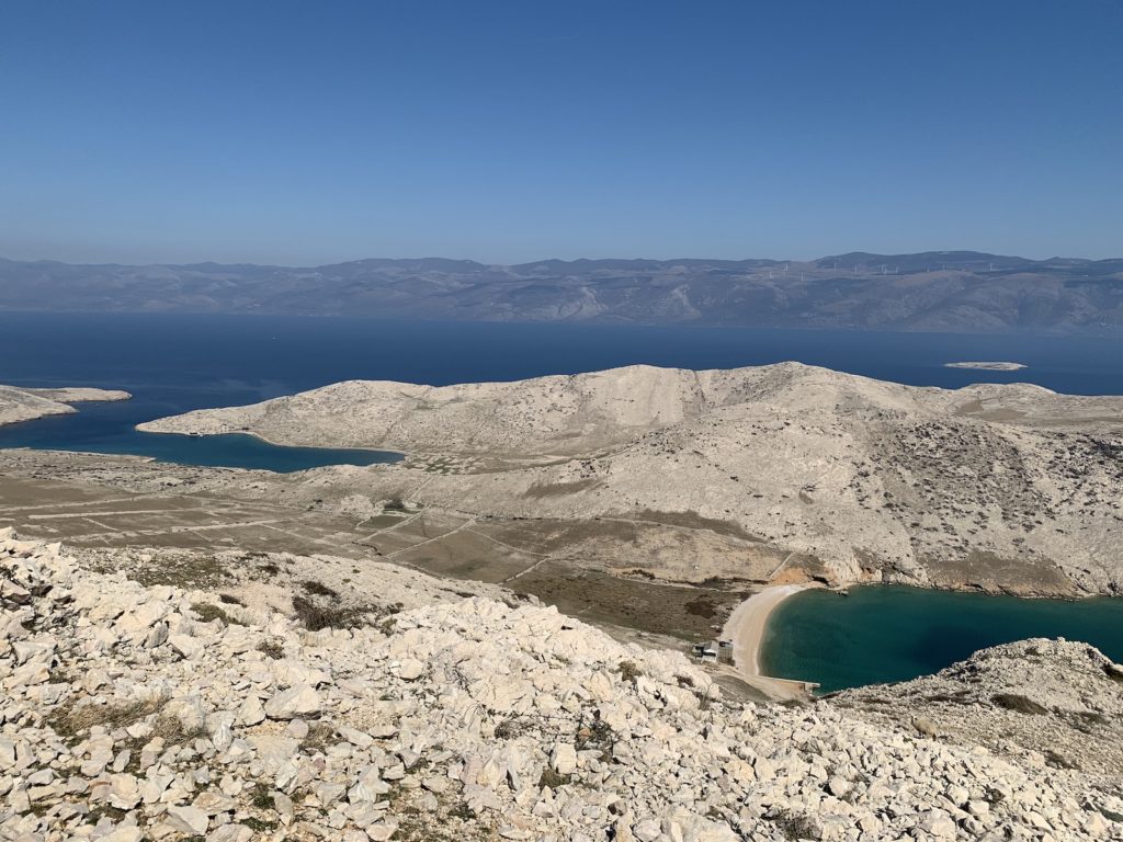 Vela Luka and Mala Luka from the hiking trail