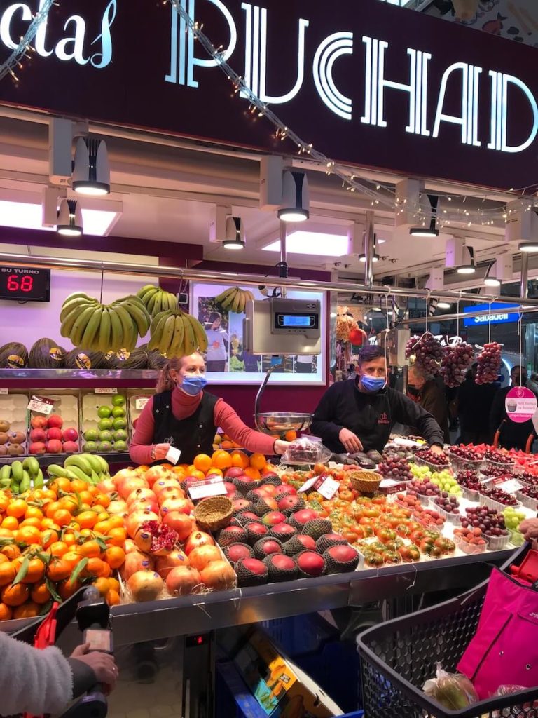 Fruit stand in the Mercado Central de Valencia