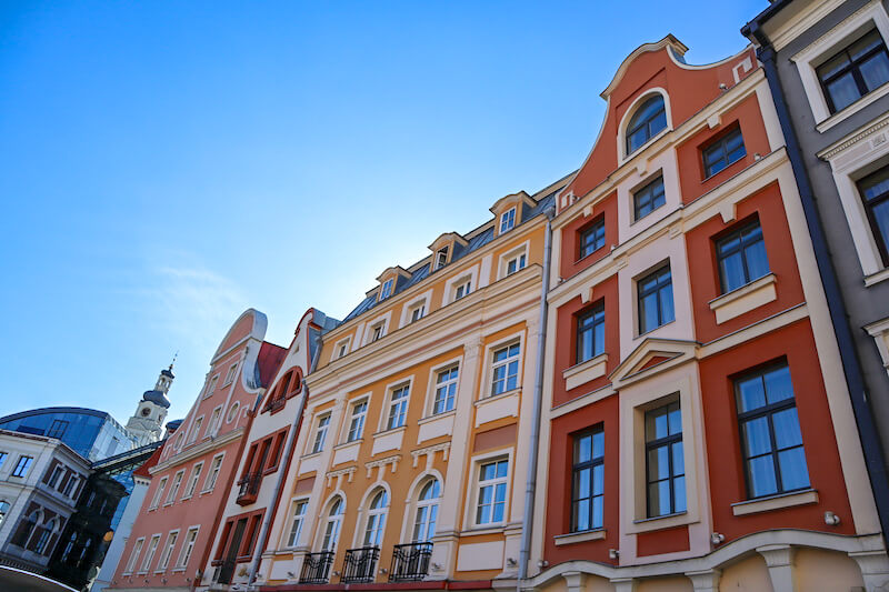 Colourful houses in Old Town Riga